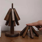 Trivet | Foldable Walnut Star Design & Heat-Resistant
