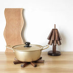 Trivet | Foldable Walnut Star Design & Heat-Resistant