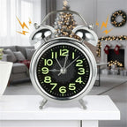 Twin Bell Alarm Clock | Loud Ring & Silent Quartz | Luminous Dial