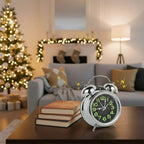 Twin Bell Alarm Clock | Loud Ring & Silent Quartz | Luminous Dial