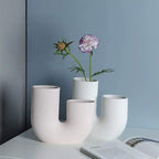 Flower Vase | U-Shaped Ceramic | Smooth Finish
