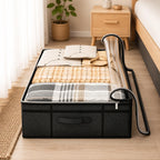 Under-Bed Storage Box | Transparent Lid & Foldable Design | Space-Saving