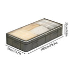 Under-Bed Storage Box | Transparent Lid & Foldable Design | Space-Saving