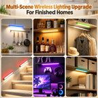 Under Cabinet Light | Motion-Sensing Dual White & RGB Lighting | Rechargeable