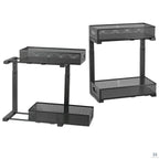 Under-Sink Organizer | 2-Tier Pull-Out | Adjustable Height | Set of 2