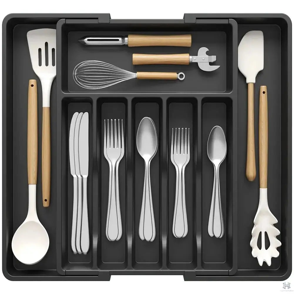 Utensil Drawer Organizer | Expandable & Lift-Out | Adjustable Compartments
