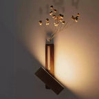 Vase Wall Light | Rechargeable & Dimmable | 360° Rotatable Head & Built-In Vase