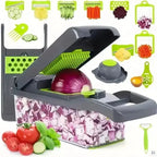 Vegetable Chopper | Interchangeable Blades & Catch Container