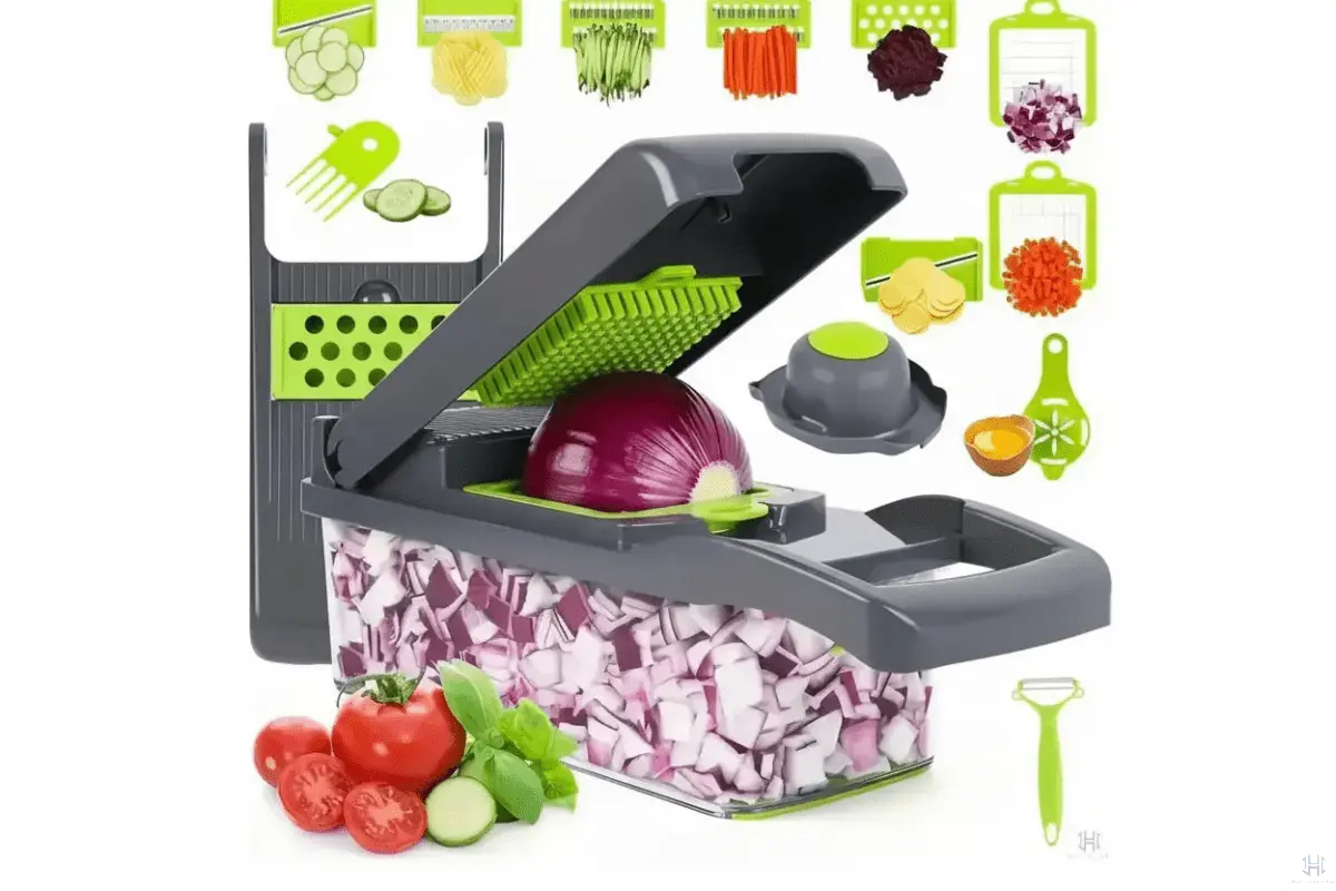 Vegetable Chopper | Interchangeable Blades & Catch Container