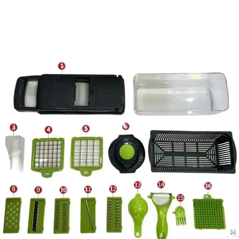 Vegetable Chopper | Interchangeable Blades & Catch Container