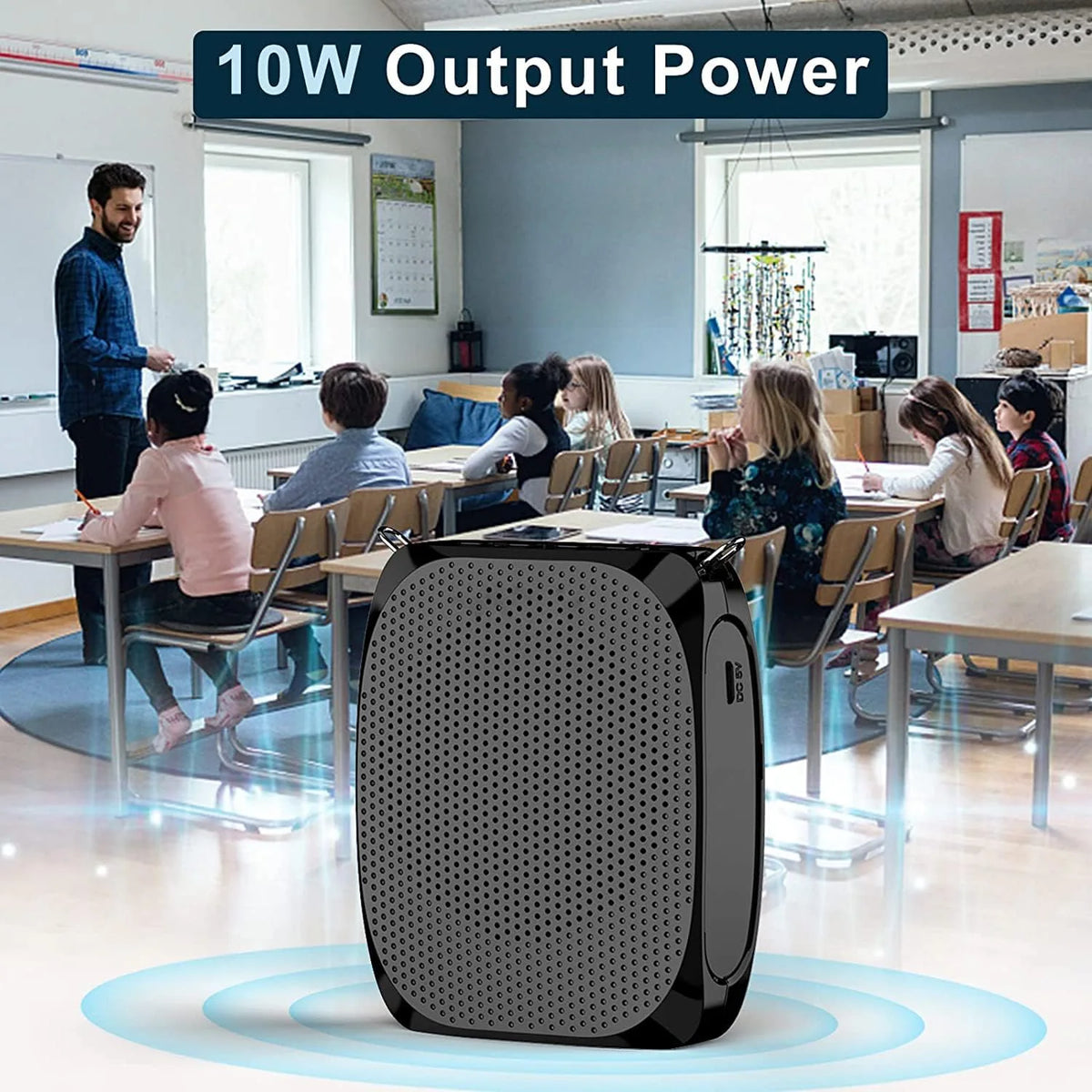Voice Amplifier | 10W & 12-Hour Battery | Adjustable Gooseneck Mic