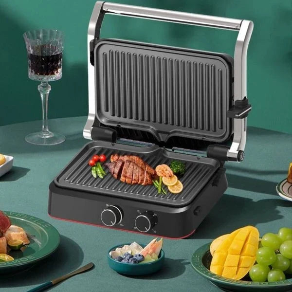 Waffle & Grill Maker | 180° Rotating Non-Stick Plates | 1500W