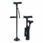 Walking Stick | Built-In LED & One-Touch Alarm | Adjustable