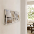 Wall Bookshelf | Clear Acrylic Space-Saving | 45cm Wide