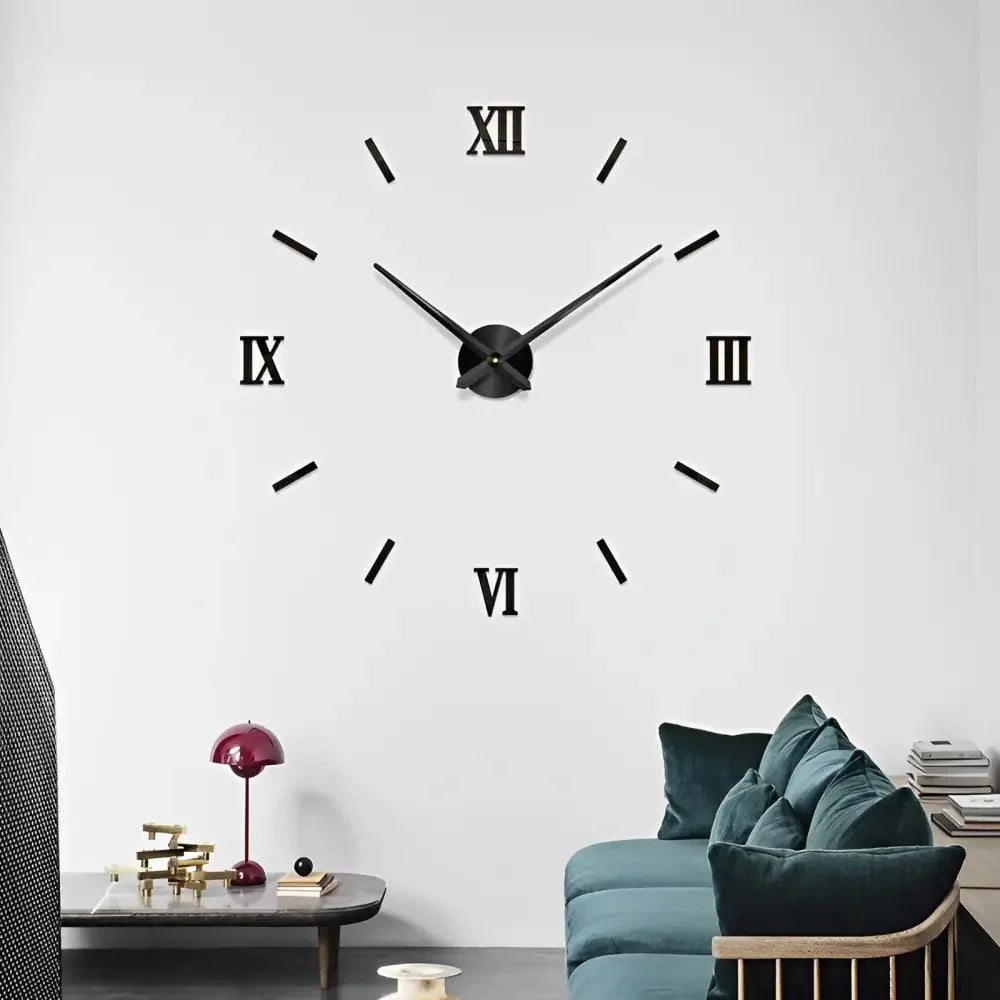 Wall Clock | 3D Sticker Design & Silent Quartz Movement