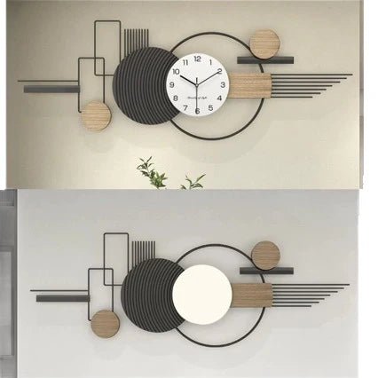 Wall Clock | Geometric Metal Frame & Silent Operation