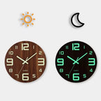 Wall Clock | Glow-in-the-Dark Numbers & Silent Quartz Movement | 30 cm