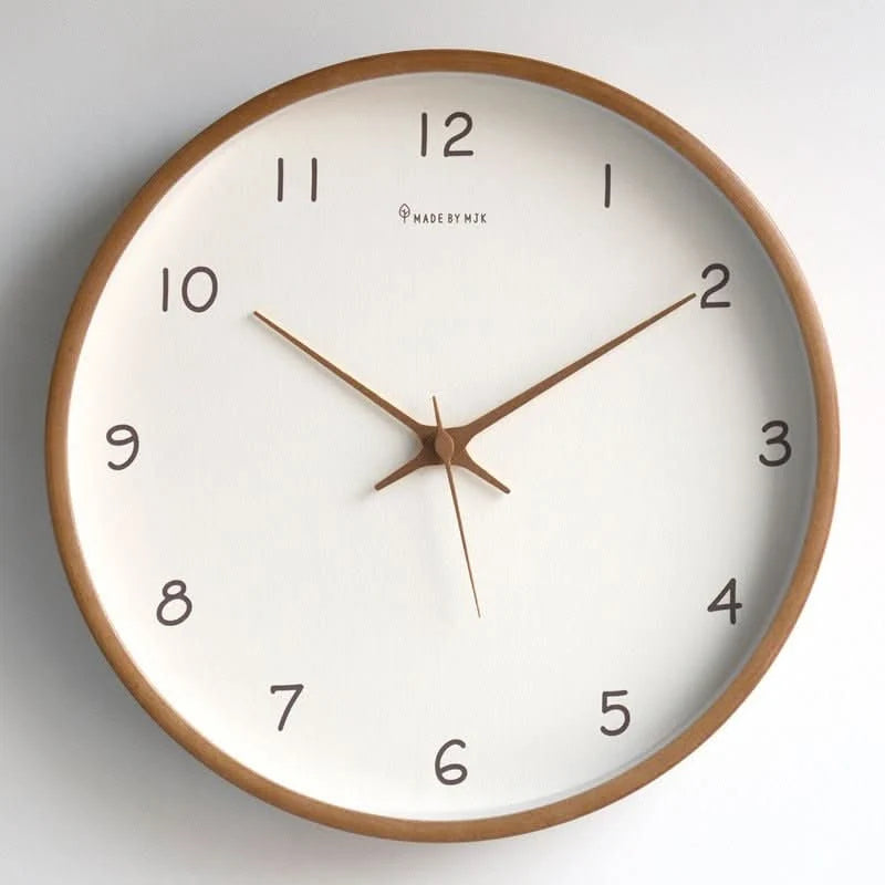 Wall Clock | Minimalist Silent & Solid Wood | 10 Inch