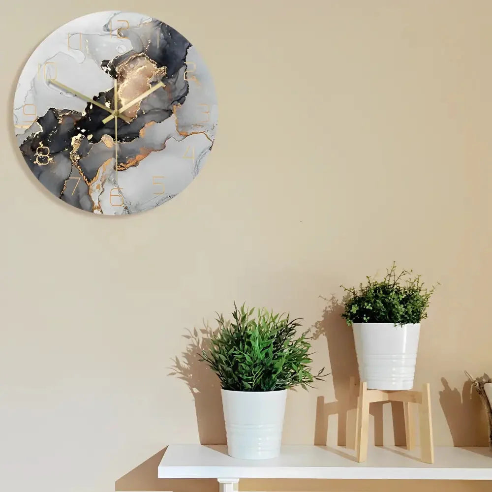 Wall Clock | Modern Art Acrylic | Silent Quartz Movement | 12-Inch