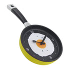 Wall Clock | Frying Pan Shape with Fried Egg | ABS Construction