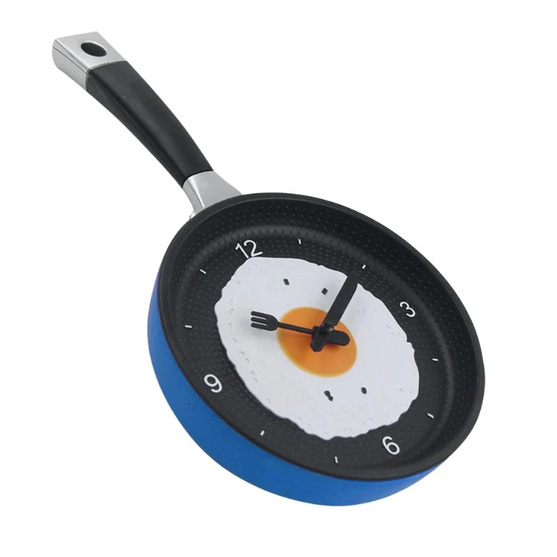 Wall Clock | Frying Pan Shape with Fried Egg | ABS Construction