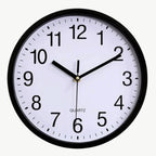 Wall Clock | Silent Analog Quartz | 10-Inch Diameter