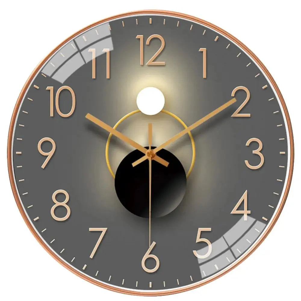 Wall Clock | Silent Quartz Movement | Light & Shadow Design