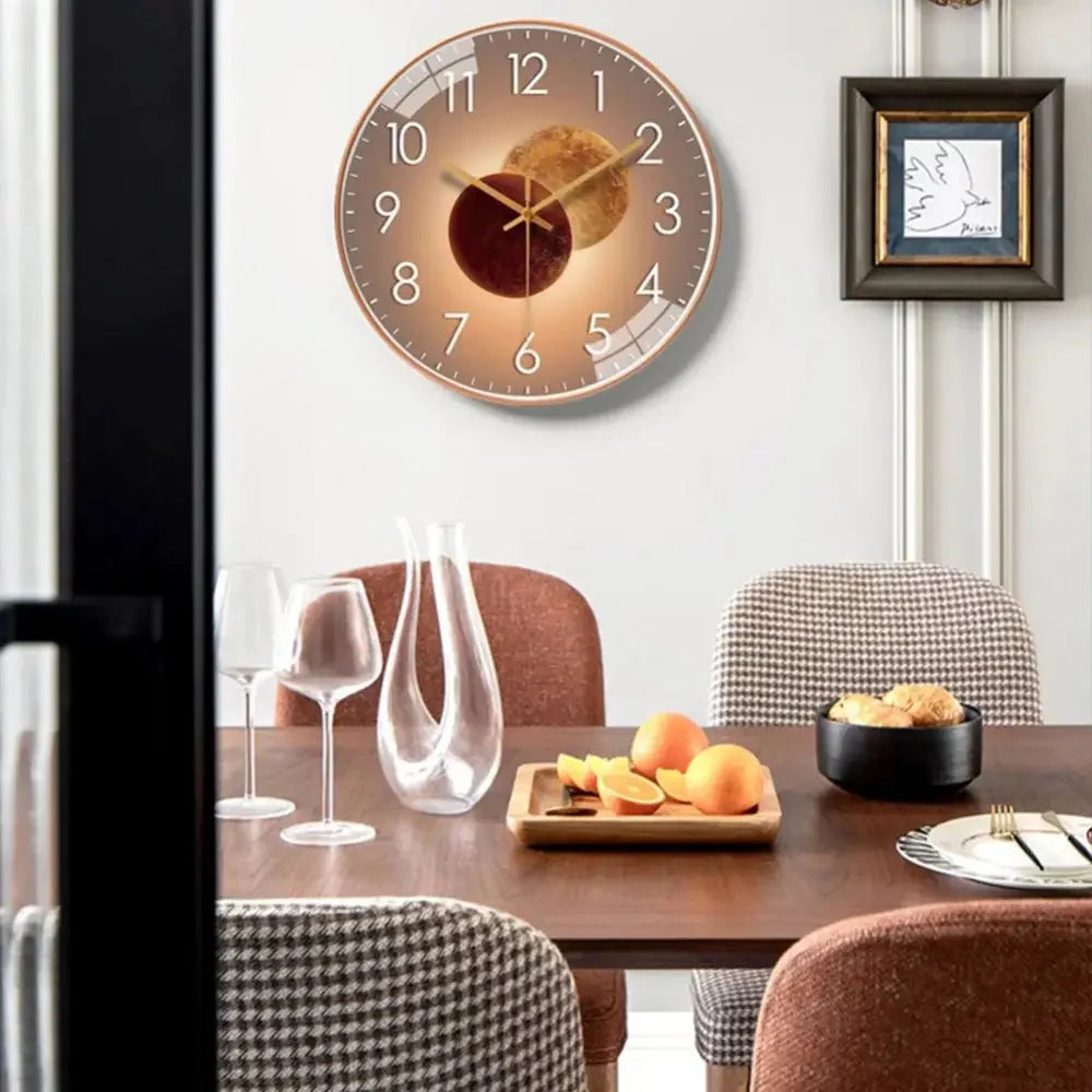 Wall Clock | Silent Quartz Movement | Light & Shadow Design