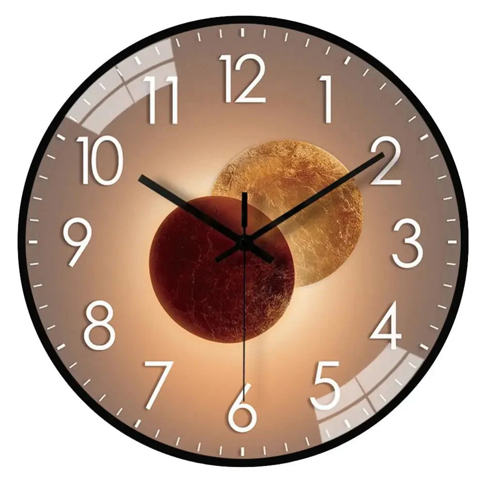 Wall Clock | Silent Quartz Movement | Light & Shadow Design