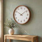 Wall Clock | Silent Quartz Movement & Wooden Frame