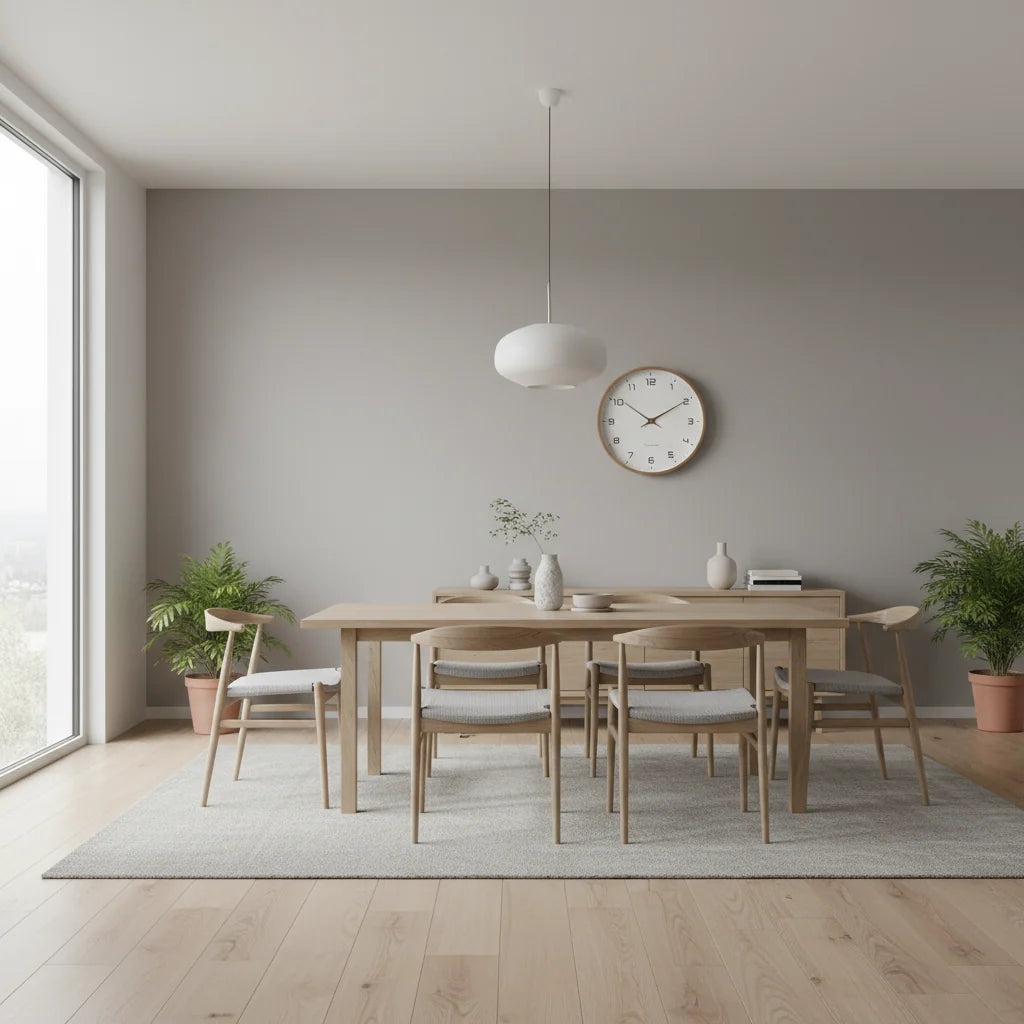 Wall Clock | Silent Quartz Movement & Wooden Frame