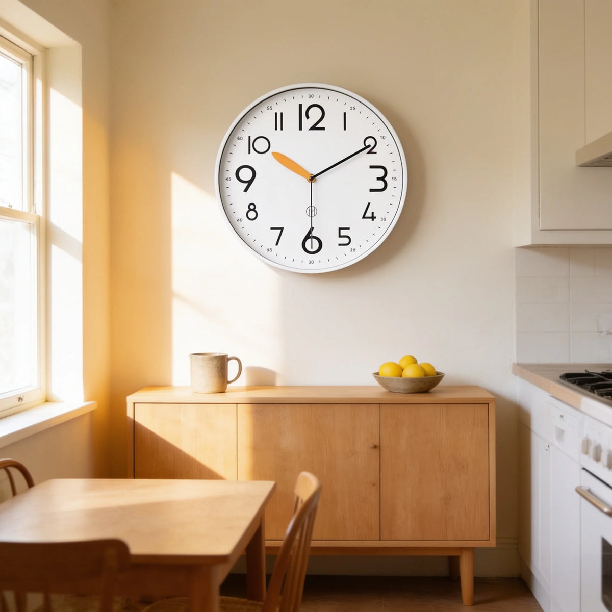 Wall Clock | Silent Sweep Movement & Bold Easy-Read Numerals