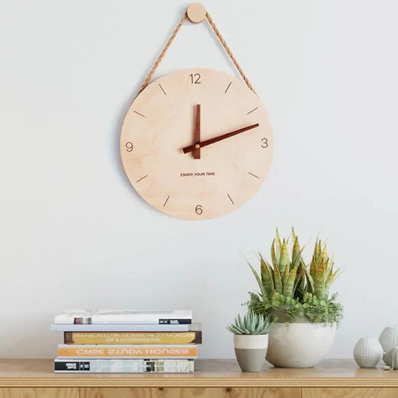 Wall Clock | Silent Sweep & Natural Birch Wood | Minimalist Design