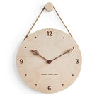 Wall Clock | Silent Sweep & Natural Birch Wood | Minimalist Design