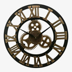 Wall Clock | Gear-Accented Bamboo & Wood | Digital Display