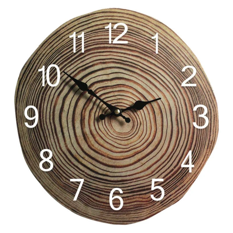 Wooden Wall Clock | Minimalist MDF Face | Silent Quartz Movement, 30 cm