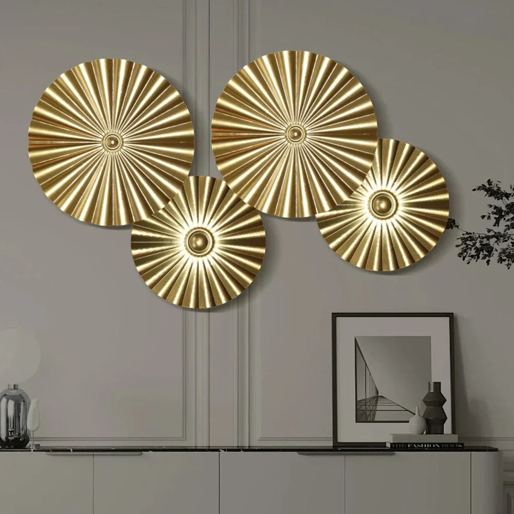 Wall Decoration | Nordic Round Gold Metal