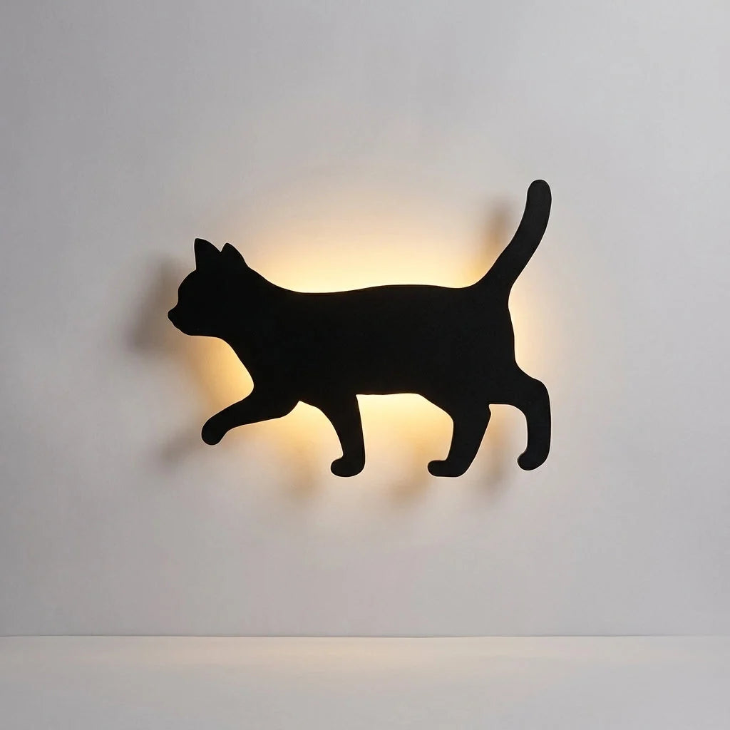 Wall Lamp | Sensor-Activated Energy-Saving Warm LED | Cat Silhouette