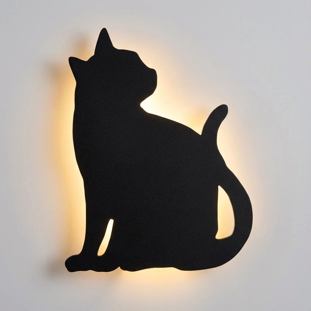 Wall Lamp | Sensor-Activated Energy-Saving Warm LED | Cat Silhouette