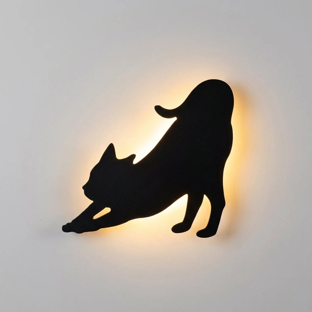 Wall Lamp | Sensor-Activated Energy-Saving Warm LED | Cat Silhouette