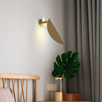 Wall Lamp | Rectangular Metal Frame & Gold Finish | Integrated Switch