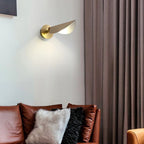 Wall Lamp | Rectangular Metal Frame & Gold Finish | Integrated Switch