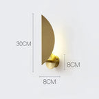 Wall Lamp | Rectangular Metal Frame & Gold Finish | Integrated Switch