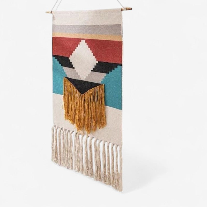 Wall Tapestry | Woven Polyester Surface | Tasseled Edges