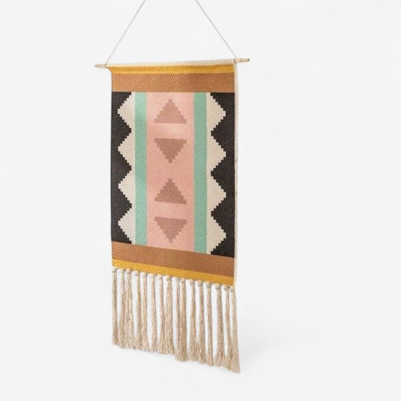 Wall Tapestry | Woven Polyester Surface | Tasseled Edges