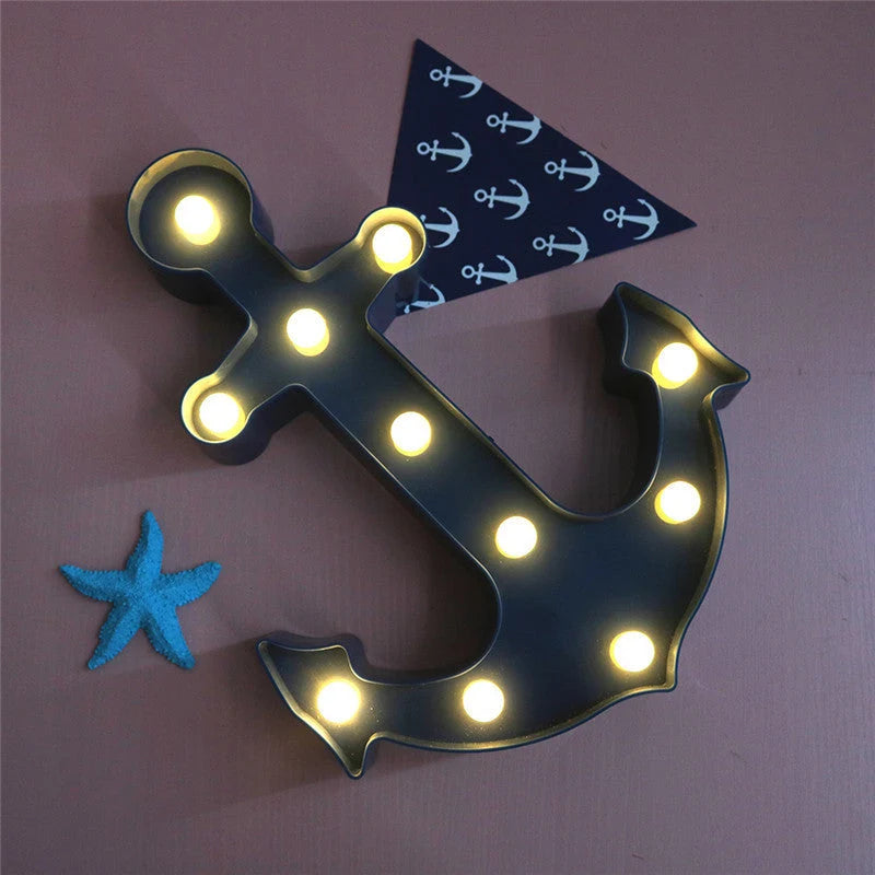Wall Sconce | Built-In LED & Plug-In Scandinavian Anchor Design