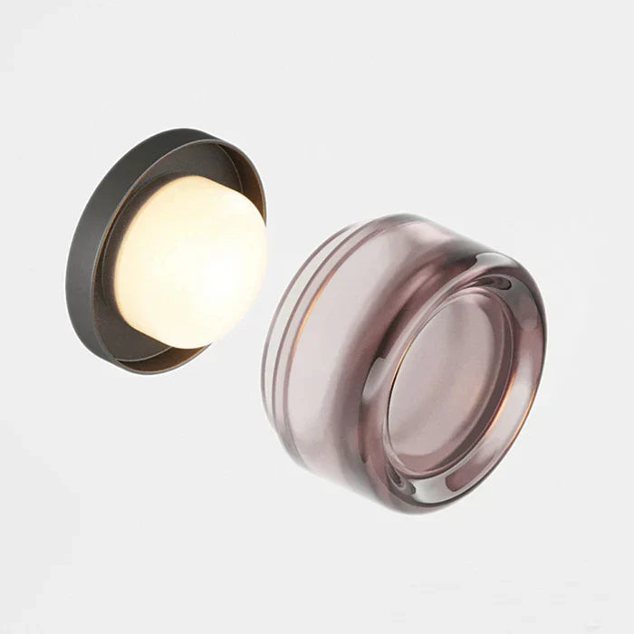 Wall Sconce | Glass Housing & Warm White LED | Push-Button Switch