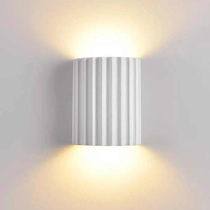 Wall Sconce | Textured Resin Shade | Warm Diffused Light