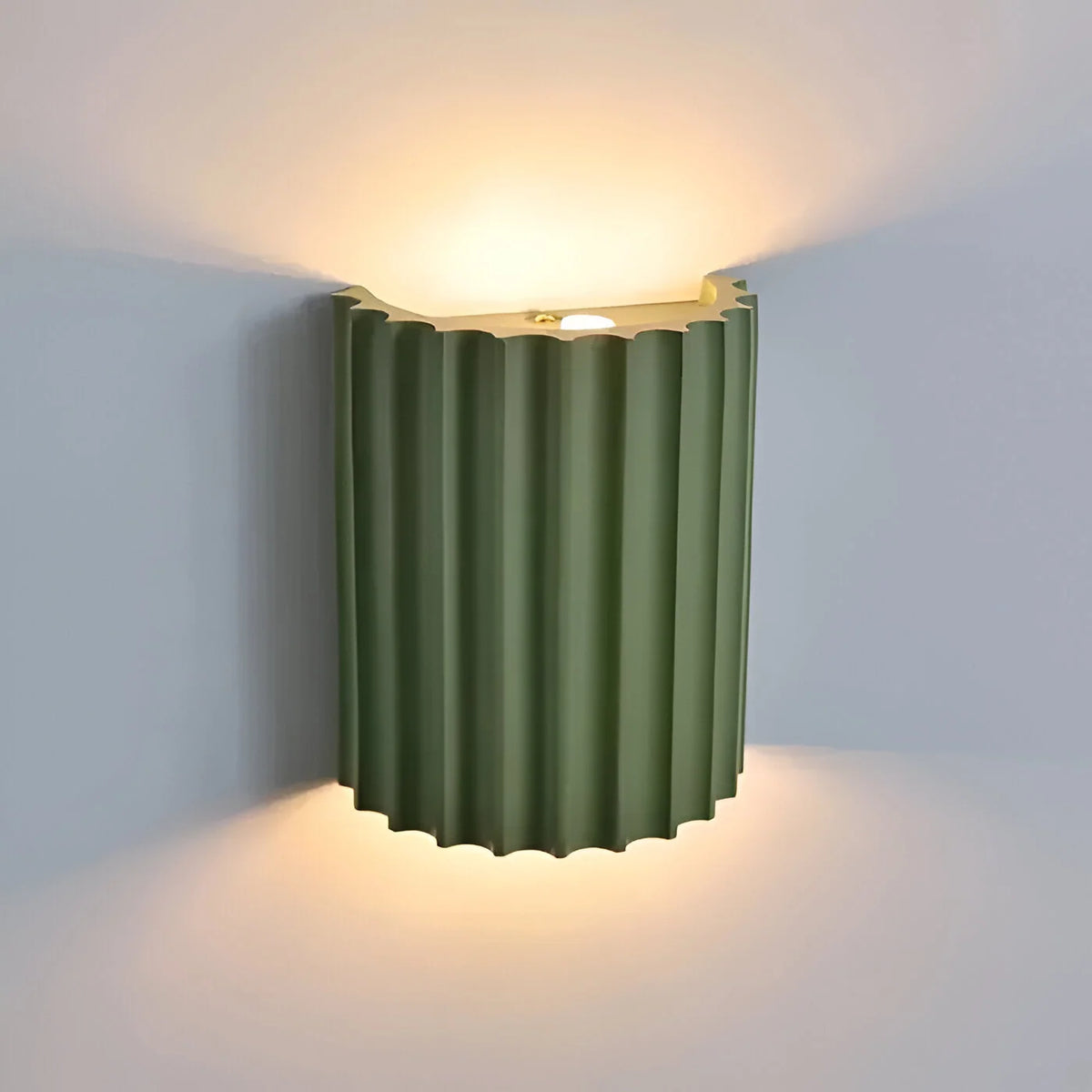 Wall Sconce | Textured Resin Shade | Warm Diffused Light
