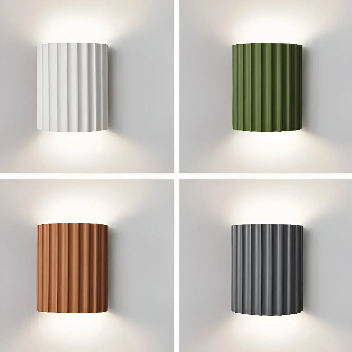 Wall Sconce | Textured Resin Shade | Warm Diffused Light
